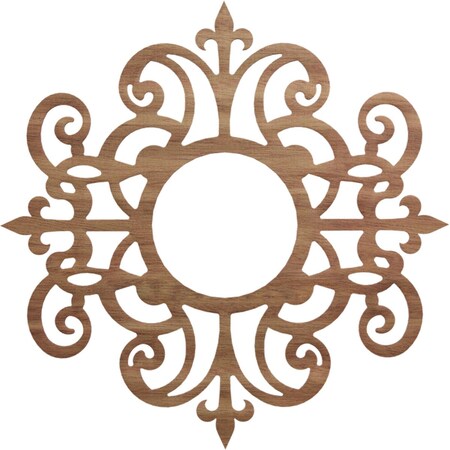 Ekena Millwork Dijon Wood Fretwork Pierced Ceiling Medallion, Walnut, 30"OD x 9 3/4"ID x 1/4"T CMWP30X30X0250DIWA